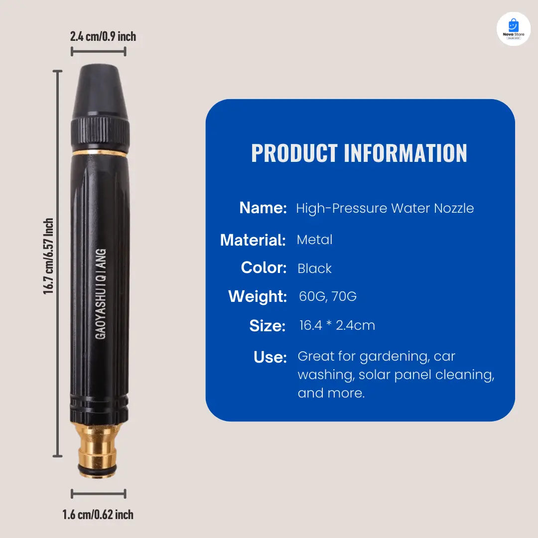 Adjustable High-pressure Metal Brass Water Spray Nozzle (Metal Material)