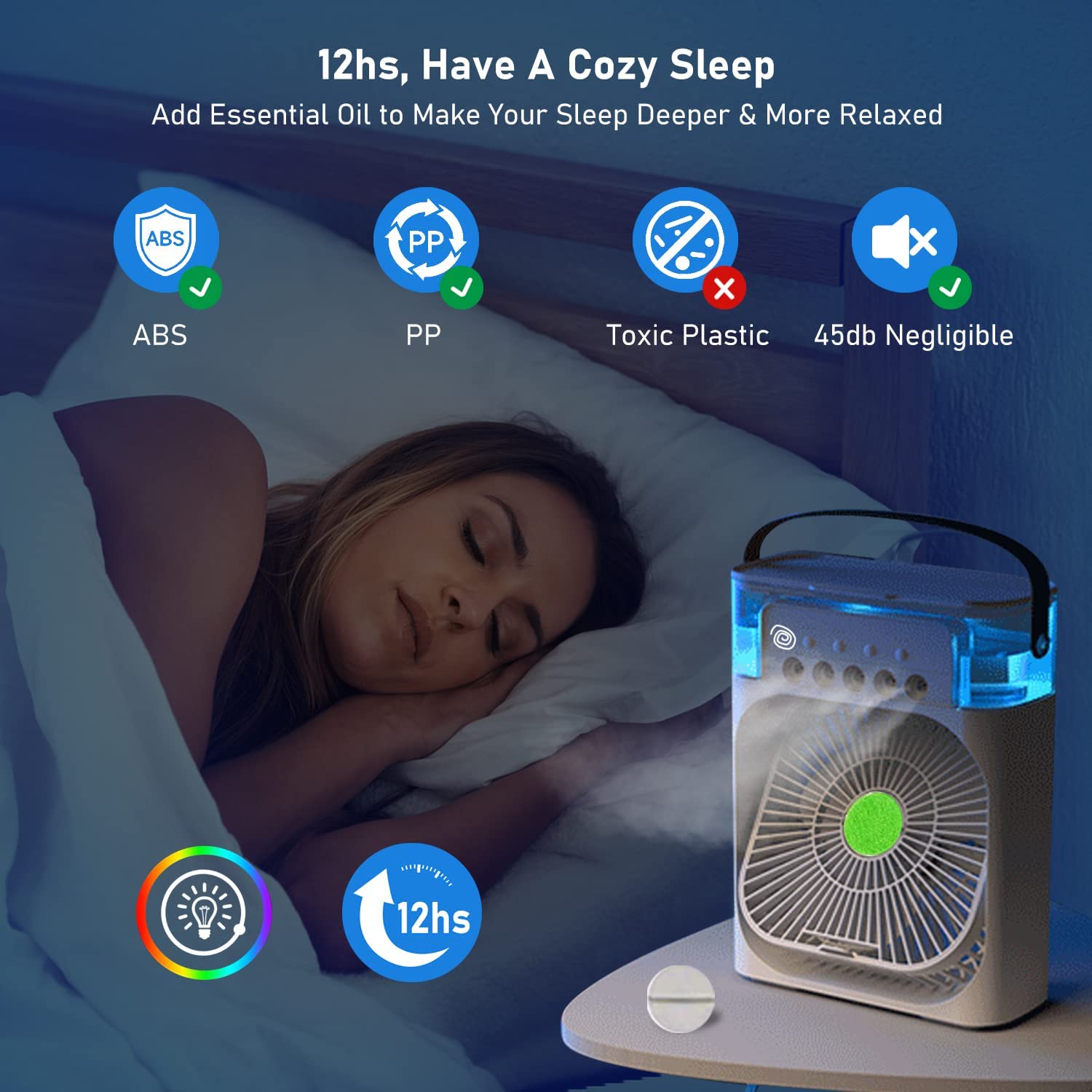 Mini Portable Air Conditioner USB Fan With Mist Water Spray – Portable Cooling Fan for Office, Kitchen & Home - Chic Flicks Store