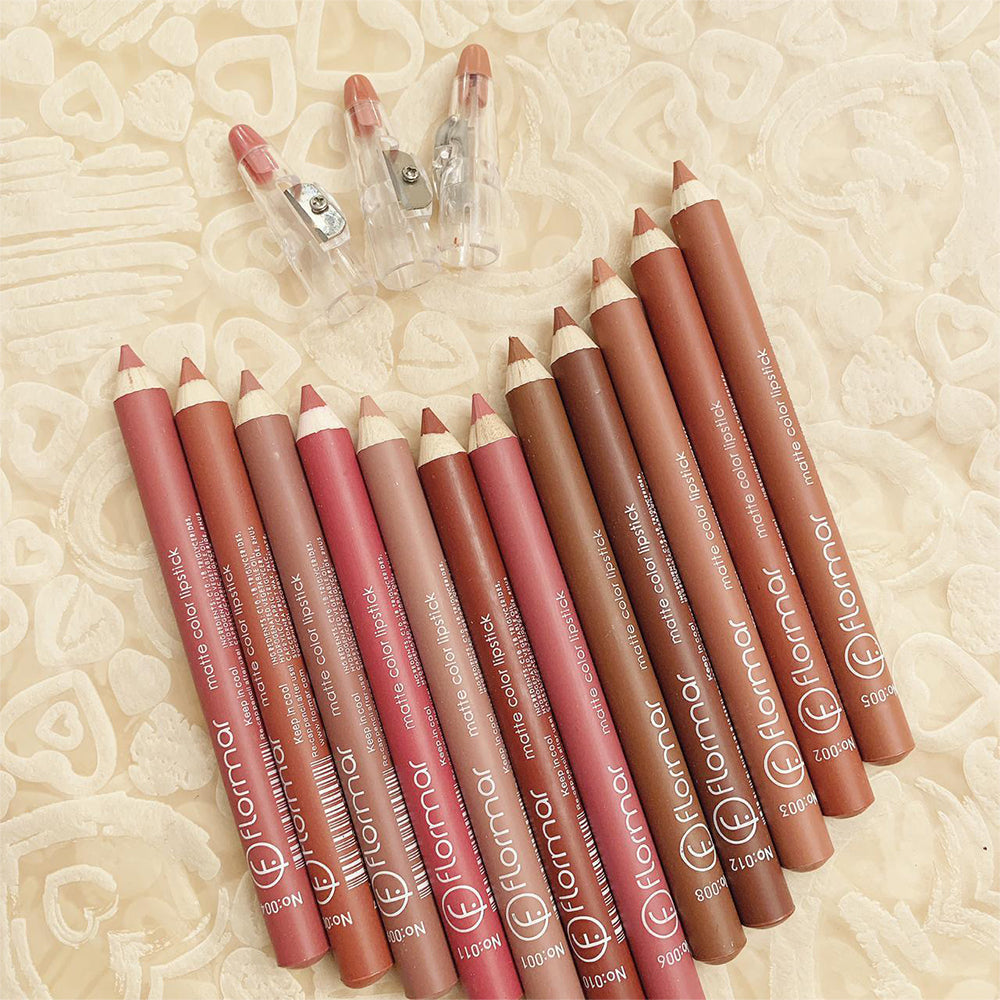 Flormar 12-Piece Waterproof Lipliner Set