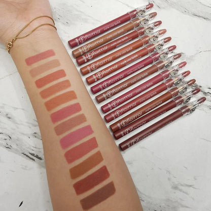 Flormar 12-Piece Waterproof Lipliner Set