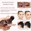 Eye Brow Stamper One Step Eyebrow Stamp Shaping Kit Brow Powder Stamp Makeup With 3 Reusable Eyebrow Stencils And Eyebrow Pen Brushes Hairline - Chic Flicks Store