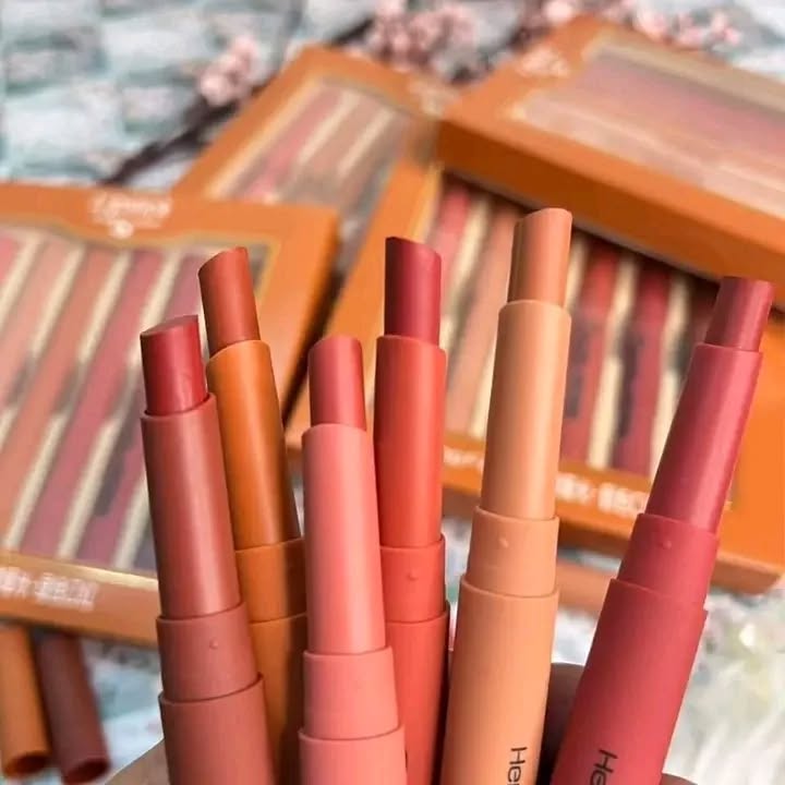 6 Pcs Heng Fang Matte Lipstick Set | Long-Lasting Nude & Bold Shades