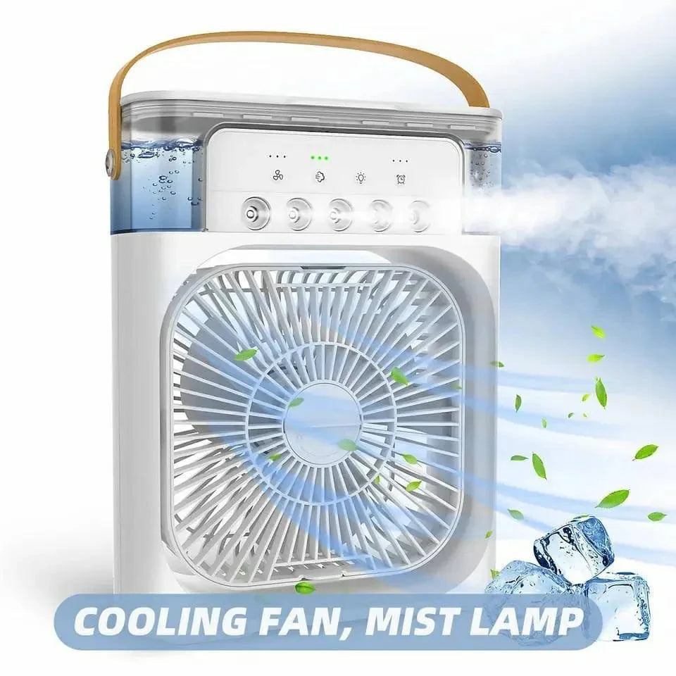 Mini Portable Air Conditioner USB Fan With Mist Water Spray – Portable Cooling Fan for Office, Kitchen & Home - Chic Flicks Store