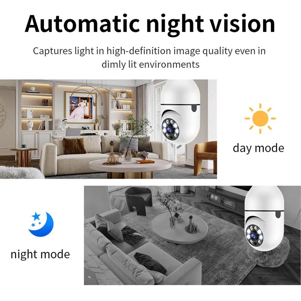 1080p Full HD Smart WiFi CCTV Bulb Camera | Wireless Home Security - Chic Flicks Store