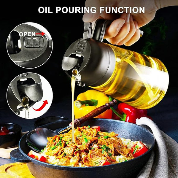 2 in 1 Glass Oil Sprayer & Dispenser