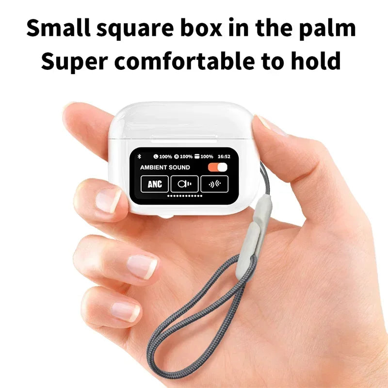 A9 Pro AirPods Anc/Enc Noise Reduction Touch Screen Display | Wireless Earbuds For Android & Ios