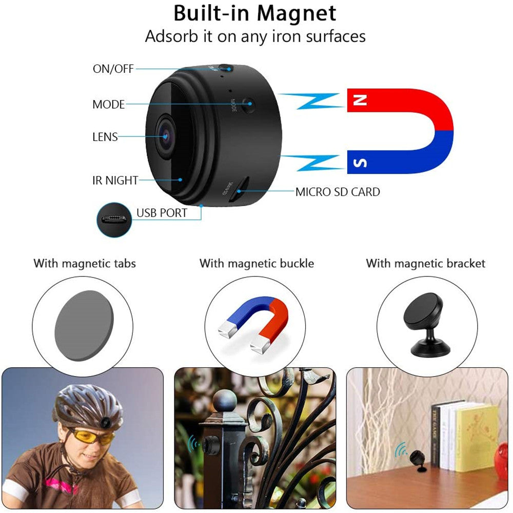 A9 Mini WiFi Wireless Camera – HD Video Recorder with Night Vision & Motion Detection - Chic Flicks Store