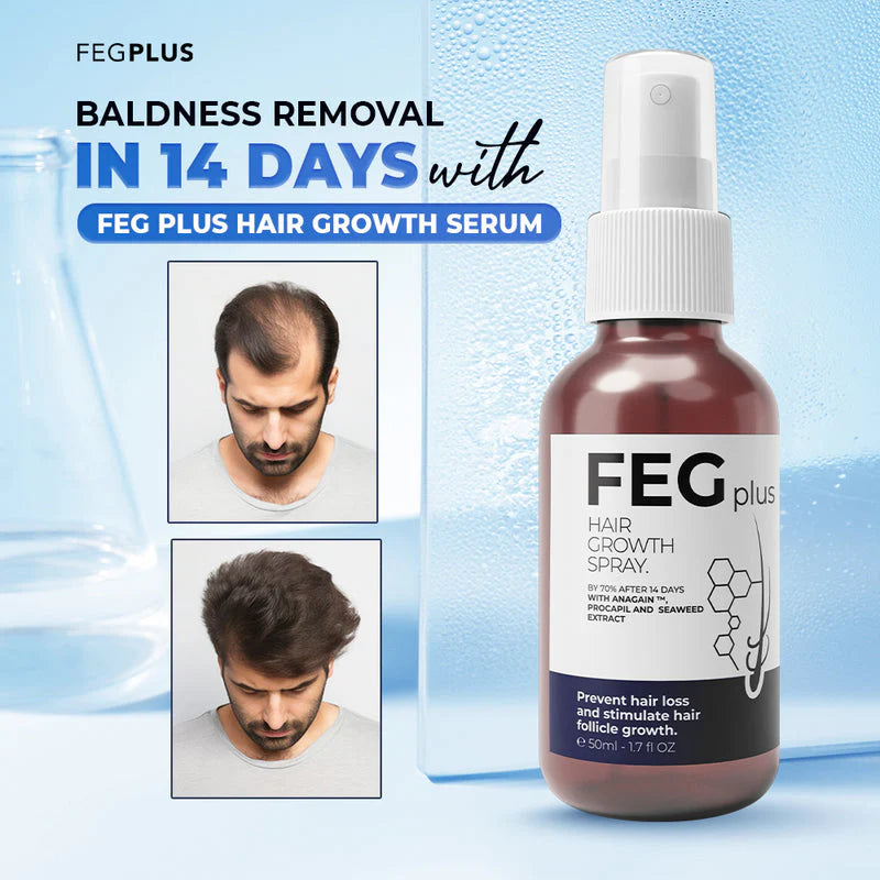 FEG Plus Beard & Hair Growth Serum Spray | 60 ML - Chic Flicks Store