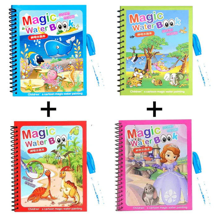 Reusable Magic Water Book Painting | Drawing, Coloring and  Board Book with Magic Water Pen - Chic Flicks Store