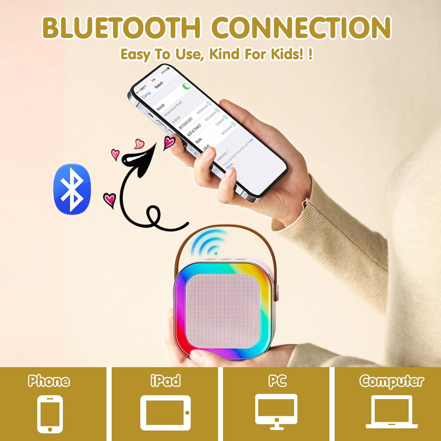 K12 Wireless Karaoke Bluetooth Speaker with Mic - Chic Flicks Store