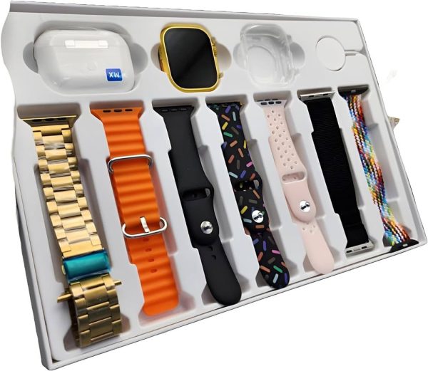 I20 Ultra Max Smart Watch | Premium Quality | 2.3 ” Big Display Screen | Airpods & 7 Straps In Box - Chic Flicks Store
