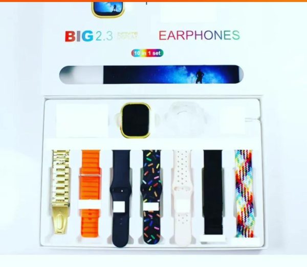 I20 Ultra Max Smart Watch | Premium Quality | 2.3 ” Big Display Screen | Airpods & 7 Straps In Box - Chic Flicks Store