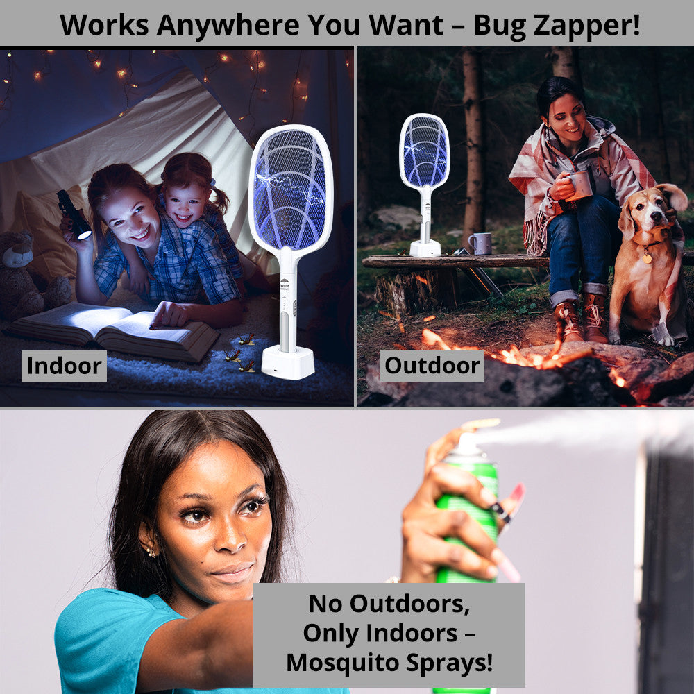 USB Rechargable Mosquito and Insect Killer Racket - Chic Flicks Store