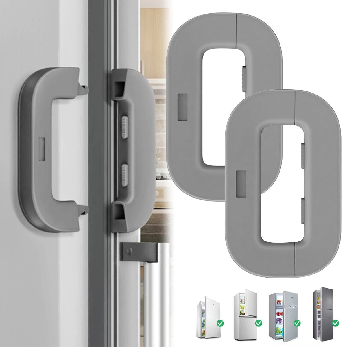 Child Safety Refrigerator Lock – Double Safety Button | Child Proof & Self-Adhesive Design - Chic Flicks Store