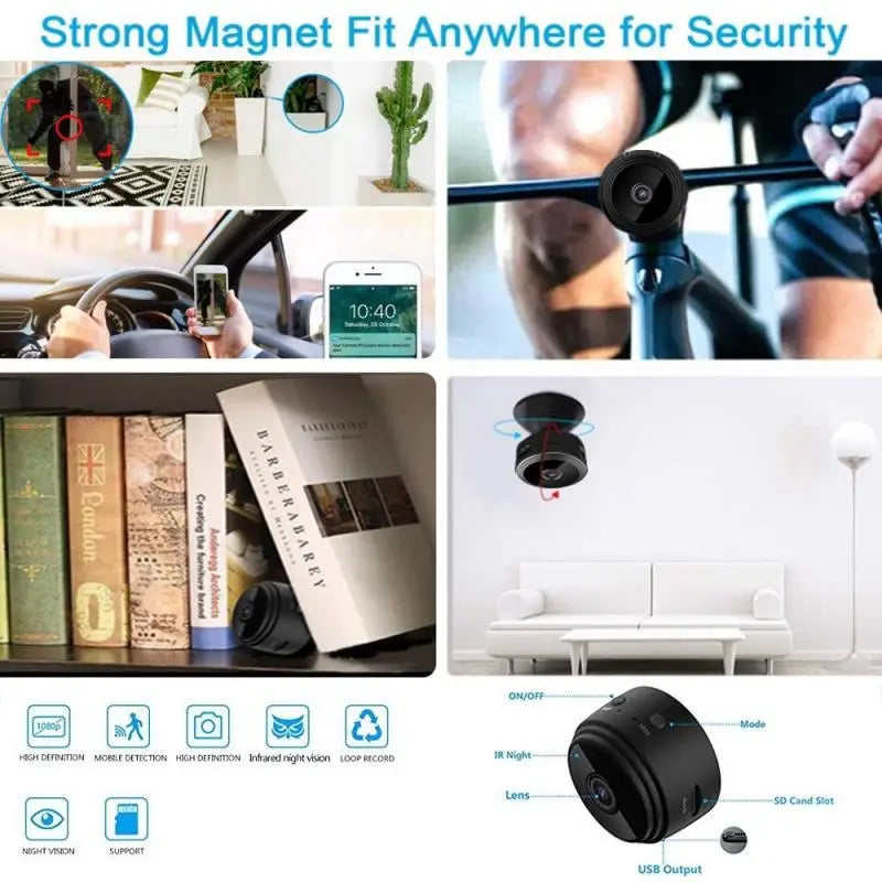 A9 Mini WiFi Wireless Camera – HD Video Recorder with Night Vision & Motion Detection - Chic Flicks Store
